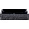 Novatto Square Black Granite Vessel Sink with Chiseled Exterior and Matte Black Drain NOSV-ANSQMB - alternate 4